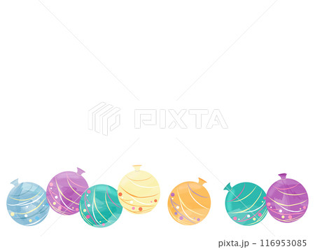 夏祭りの水ヨーヨーのフレーム 116953085