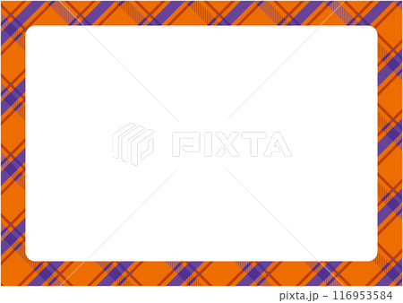 秋とハロウィンをイメージしたチェック柄の背景 秋とハロウィンをイメージしたチェック柄の背景 116953584