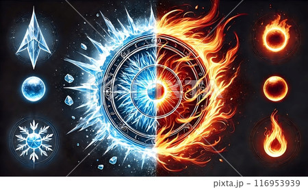 氷炎衝突の魔法陣	 116953939