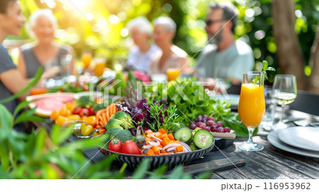 Senior citizens gather in a festive environment to strengthen community ties, share life stories Senior citizens gather in a festive environment to strengthen community ties, share life stories 116953962