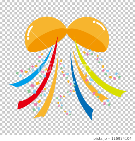 かわいいシンプルな薬玉のイラスト 116954104