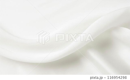白い生地　シルク　布　テクスチャ　フレーム　背景 116954298