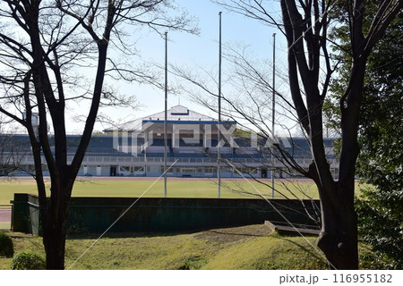 伊勢崎市華蔵寺公園運動施設・市民体育館とグラウンド 伊勢崎市華蔵寺公園運動施設・市民体育館とグラウンド 116955182