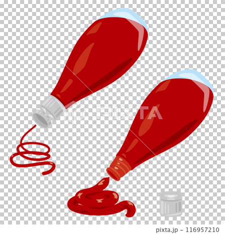 Squeezable tube tomato ketchup set Squeezable tube tomato ketchup set 116957210