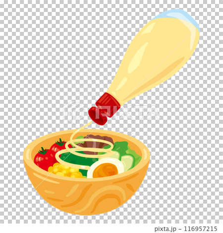 マヨネーズのかかったサラダ 116957215