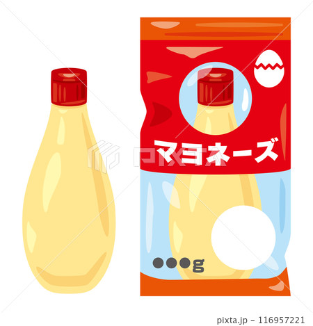 チューブ容器に入った市販のマヨネーズ 116957221