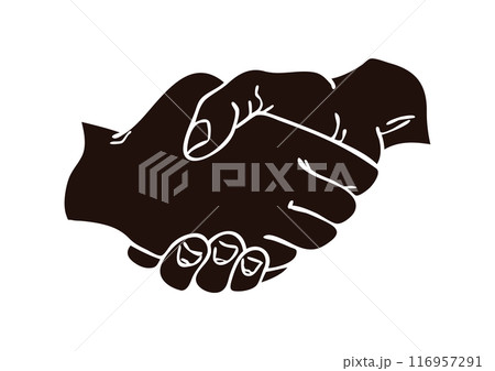 握手シルエット 116957291