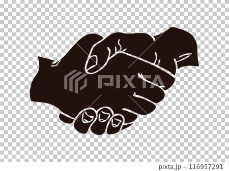 握手シルエット 116957291