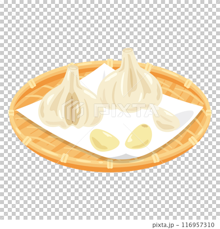 ザルに盛られた生にんにく 116957310