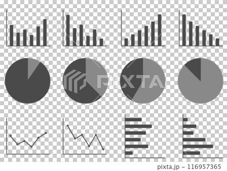Graph icon set monochrome 116957365