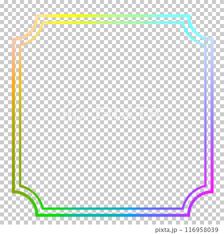 ホログラム_フレーム_四角 116958039