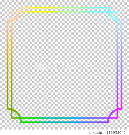 ホログラム_フレーム_四角 116958041