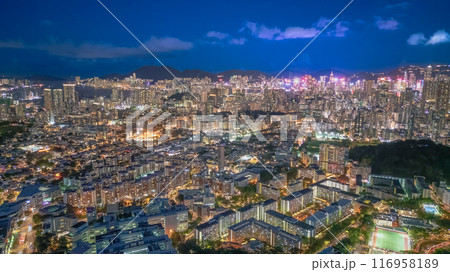 July 5 2024 Night, residential district at kowloon tong, hk 116958189