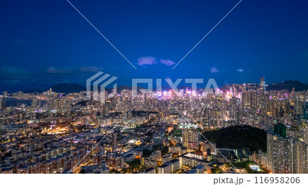 July 5 2024 Night, residential district at kowloon tong, hk July 5 2024 Night, residential district at kowloon tong, hk 116958206