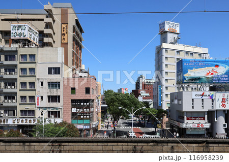 the Cityscape view of Beppu city, japan May 16 2024 116958239
