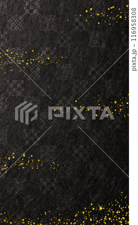 黒い和柄 和紙の背景 黒い和柄 和紙の背景 116958308