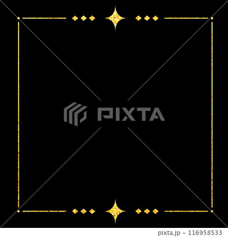 ラメグリッター_フレーム_四角 116958533