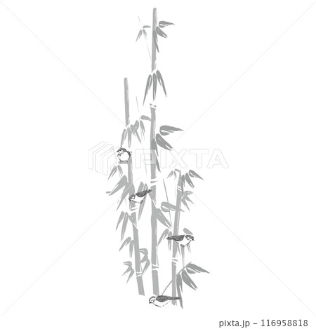 竹のイラストを使った素材 116958818