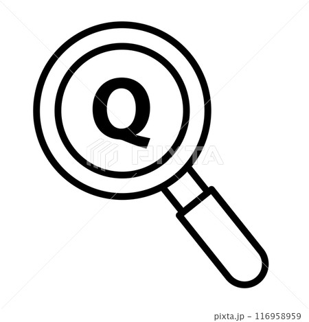 虫眼鏡とクエスチョンのアイコン。 116958959