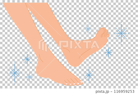 Illustration of a beautiful woman's feet (cure athlete's foot, corns, and calluses) Illustration of a beautiful woman's feet (cure athlete's foot, corns, and calluses) 116959253