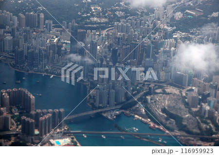 townscape of Tusen Wan, one of new town planning in Hong Kong	 116959923