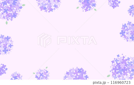 あじさいの花のベクターパターン背景 116960723