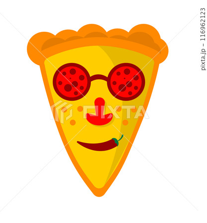 Pizza Slice Face Design vector 116962123