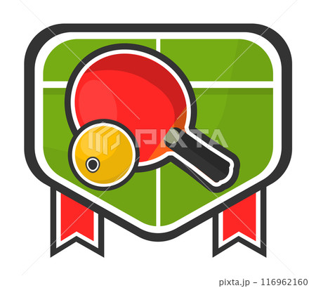 Table Tennis Badge Vector illustration Table Tennis Badge Vector illustration 116962160