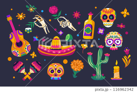 Dia de los Muertos Elements Set Dia de los Muertos Elements Set 116962342