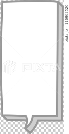 3d hand draw black and white color speech bubble balloon, icon sticker memo keyword planner text box banner, flat png isolated transparent element design 116962520