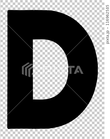 シンプルなアルファベットDのイラスト素材 116962585
