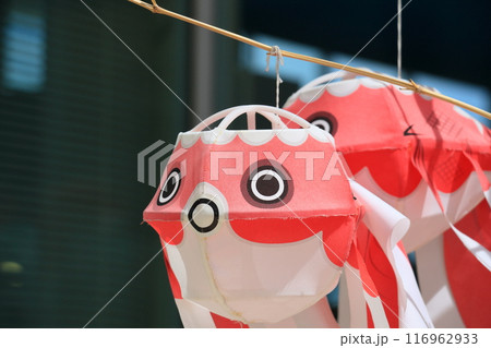 金魚提灯　柳井市の伝統工芸品　観光地の町並み 116962933