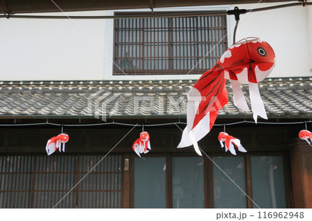 金魚提灯 柳井市の伝統工芸品 観光地の町並み 金魚提灯 柳井市の伝統工芸品 観光地の町並み 116962948