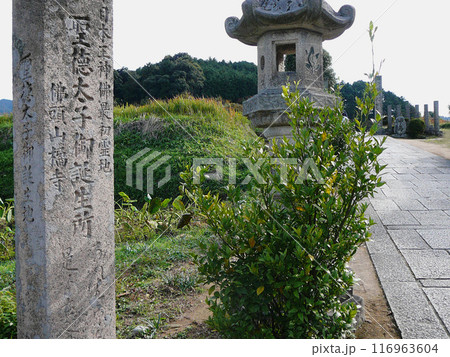 聖徳太子御誕生所の石標【橘寺】奈良県高市郡明日香村 116963604
