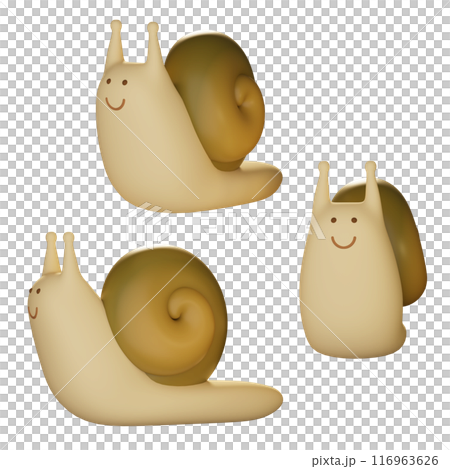 cute snail character 3D graphic cute snail character 3D graphic 116963626