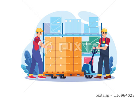 Factory worker driving the vehicle 116964025