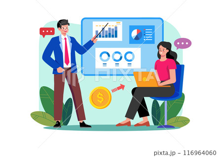 Marketing team setting up branding advertisement Marketing team setting up branding advertisement 116964060