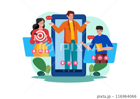 Business team video call online meeting Business team video call online meeting 116964066