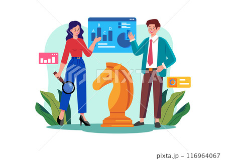 Team thinking about business strategy 116964067