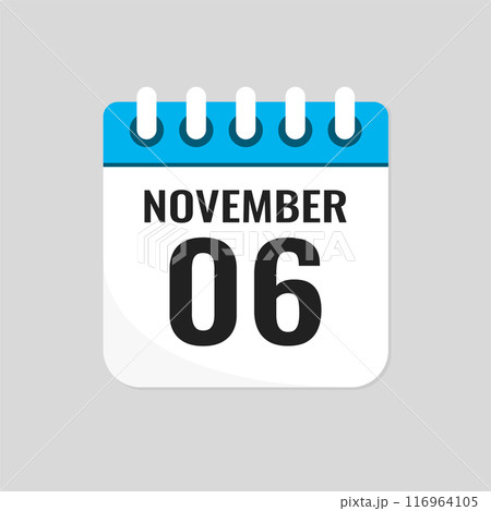 Icon page calendar day - 6 November Icon page calendar day - 6 November 116964105