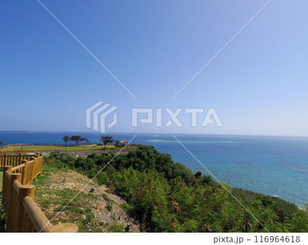 知念岬公園より望む太平洋(沖縄県南城市) 116964618