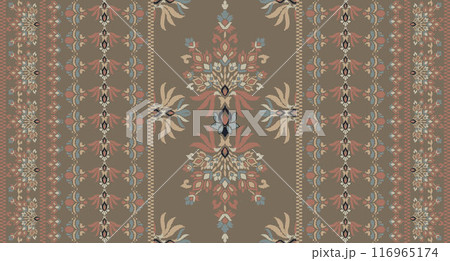 Ikat tribal Indian seamless pattern. Ethnic Aztec fabric carpet mandala ornament native boho chevron textile.Geometric African American oriental traditional vector illustrations. Embroidery style. Ikat tribal Indian seamless pattern. Ethnic Aztec fabric carpet mandala ornament native boho chevron textile.Geometric African American oriental traditional vector illustrations. Embroidery style. 116965174