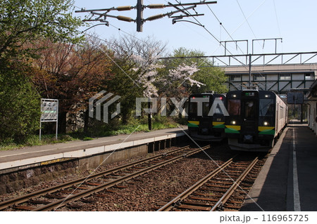 室蘭本線　母恋駅　普通列車　737系電車 116965725