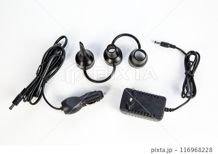 Set of nozzles for a mini pump for inflating a boat and a mattress 116968228