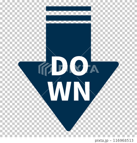 說明下降的向下箭頭的圖示說明 116968513