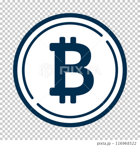 ビットコインのシンプルなアイコンイラスト 116968522