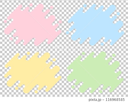 Colorful diagonal wavy pop line frames set 116968585