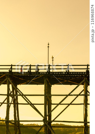 view of Mon Bridge at Sangkhlaburi 116968874