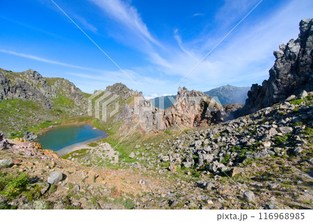 焼岳の正賀池と笠ヶ岳 116968985
