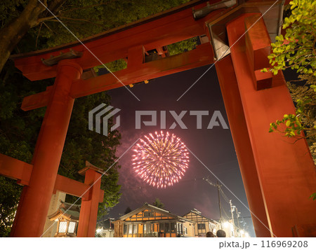 弥彦燈籠まつりの彌彦神社　奉納花火大会 116969208